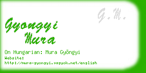 gyongyi mura business card